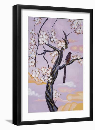 Bird on Lavender-Judy Mastrangelo-Framed Premium Giclee Print