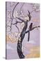 Bird on Lavender-Judy Mastrangelo-Stretched Canvas