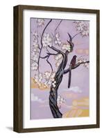 Bird on Lavender-Judy Mastrangelo-Framed Giclee Print