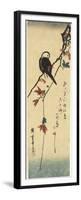 Bird on Maple Branch, 1830-1858-Utagawa Hiroshige-Framed Premium Giclee Print