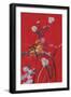 Bird on Red-Judy Mastrangelo-Framed Giclee Print