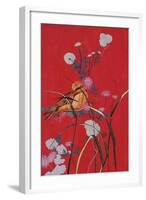 Bird on Red-Judy Mastrangelo-Framed Giclee Print