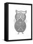 Bird Owl 1-Neeti Goswami-Framed Stretched Canvas