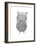 Bird Owl 1-Neeti Goswami-Framed Art Print