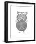 Bird Owl 1-Neeti Goswami-Framed Art Print