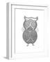 Bird Owl 1-Neeti Goswami-Framed Art Print