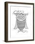 Bird Owl 4-Neeti Goswami-Framed Art Print