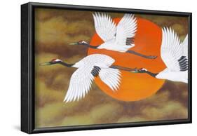 Bird painting at Bongeunsa temple, Seoul, South Korea-Godong-Framed Photographic Print