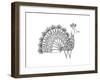 Bird Peacock 2-Neeti Goswami-Framed Art Print