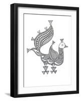 Bird Peacock 3-Neeti Goswami-Framed Art Print