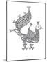 Bird Peacock 3-Neeti Goswami-Mounted Art Print