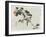 Bird Perched on a Branch from a Fruit Tree, Japanese Wood-Cut Print-Lantern Press-Framed Art Print