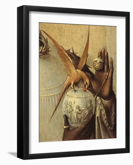 Bird Perching on Jewelled Globe, from Adoration of the Magi, Tripytch, C.1495-Hieronymus Bosch-Framed Giclee Print