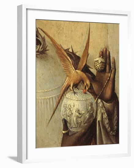 Bird Perching on Jewelled Globe, from Adoration of the Magi, Tripytch, C.1495-Hieronymus Bosch-Framed Giclee Print