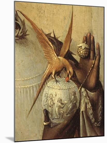 Bird Perching on Jewelled Globe, from Adoration of the Magi, Tripytch, C.1495-Hieronymus Bosch-Mounted Giclee Print