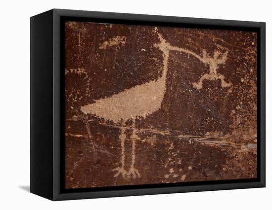 Bird Petroglyph, Petrified Forest National Park, Arizona, United States of America, North America-James Hager-Framed Stretched Canvas