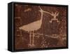 Bird Petroglyph, Petrified Forest National Park, Arizona, United States of America, North America-James Hager-Framed Stretched Canvas