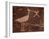 Bird Petroglyph, Petrified Forest National Park, Arizona, United States of America, North America-James Hager-Framed Photographic Print