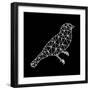 Bird Polygon Black-NaxArt-Framed Premium Giclee Print