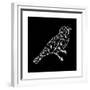 Bird Polygon Black-NaxArt-Framed Premium Giclee Print