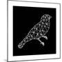 Bird Polygon Black-NaxArt-Mounted Premium Giclee Print