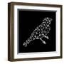 Bird Polygon Black-NaxArt-Framed Art Print