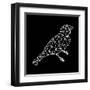 Bird Polygon Black-NaxArt-Framed Art Print