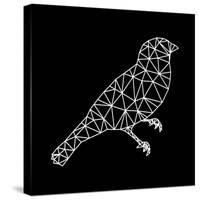 Bird Polygon Black-NaxArt-Stretched Canvas