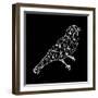 Bird Polygon Black-NaxArt-Framed Art Print