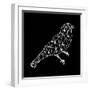 Bird Polygon Black-NaxArt-Framed Art Print