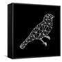 Bird Polygon Black-NaxArt-Framed Stretched Canvas