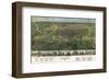 Bird’s Eye Map of Houston, Texas, 1891-Vintage Reproduction-Framed Art Print