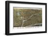 Bird’s Eye Map of Milwaukee, Wisconsin, 1872-Bailey-Framed Art Print