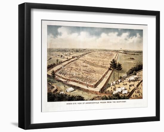 Bird'S-Eye View of Andersonville Prison, from the South-East, Pub. C.1890-null-Framed Giclee Print