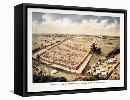 Bird'S-Eye View of Andersonville Prison, from the South-East, Pub. C.1890-null-Framed Stretched Canvas