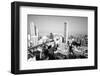 Bird's-Eye View of Bangkok, Thailand (Black and White Photo)-De Visu-Framed Photographic Print