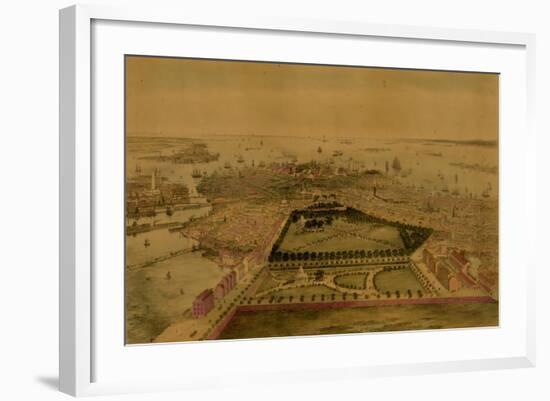 Bird's Eye View of Boston-Sarony & Major-Framed Art Print