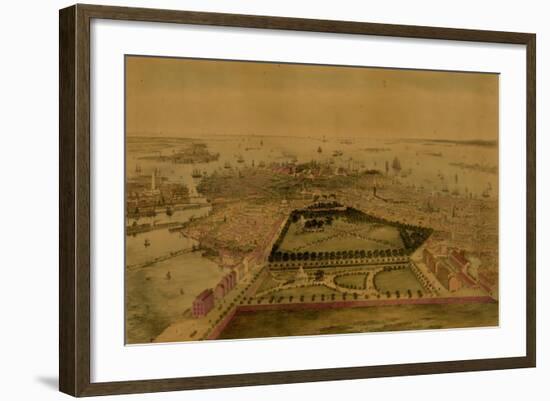 Bird's Eye View of Boston-Sarony & Major-Framed Art Print