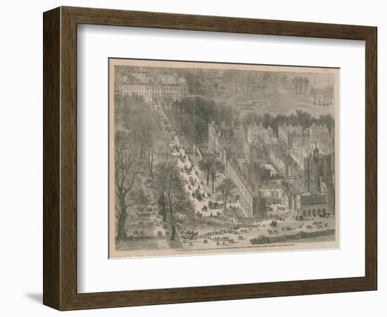 Bird's Eye View of Buckingham and St James's Palaces-null-Framed Giclee Print