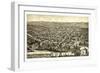 Bird's Eye View of Cheney, Wash. Ter., County Seat of Spokane County. 1884, USA, America-null-Framed Giclee Print