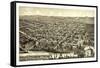 Bird's Eye View of Cheney, Wash. Ter., County Seat of Spokane County. 1884, USA, America-null-Framed Stretched Canvas