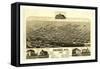 Bird's Eye View of Cheyenne, Wyo., County Seat of Laramie Co. 1882, USA, America-null-Framed Stretched Canvas