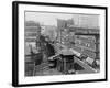 Bird's-Eye View of Chicago's Wabash Avenue, Showing Elevated Railroad, 1907-null-Framed Photo