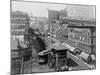 Bird's-Eye View of Chicago's Wabash Avenue, Showing Elevated Railroad, 1907-null-Mounted Photo