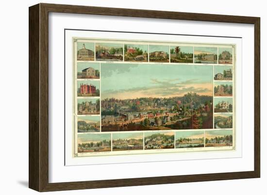 Bird's Eye View of Ellicotts Mills-Edward Sachse-Framed Giclee Print