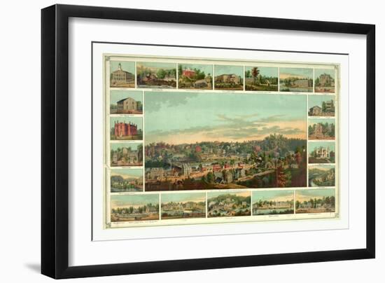 Bird's Eye View of Ellicotts Mills-Edward Sachse-Framed Giclee Print