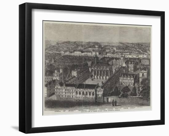 Bird'S-Eye View of Exeter College, Oxford University-null-Framed Giclee Print