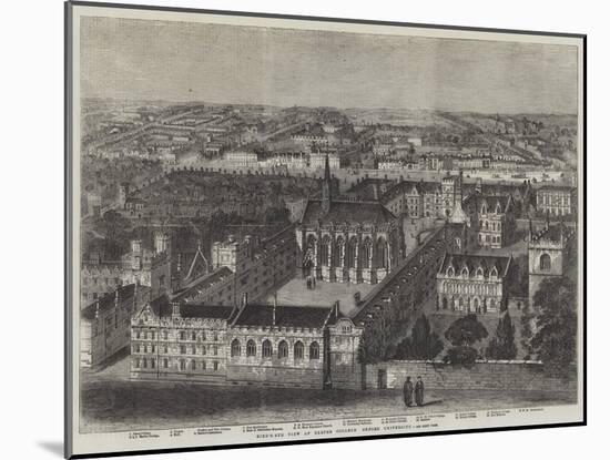 Bird'S-Eye View of Exeter College, Oxford University-null-Mounted Giclee Print