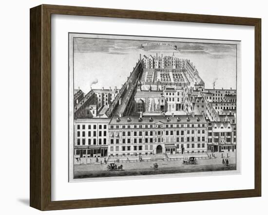 Bird's-Eye View of Furnival's Inn, Holborn, City of London, C1750-Sutton Nicholls-Framed Giclee Print