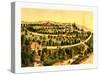 Bird's Eye View of George Washington's Mount Vernon Estate-null-Stretched Canvas